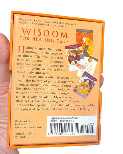 OOP HTF Wisdom for Healing Cards Caroline Myss New Age Hay House VG preownd