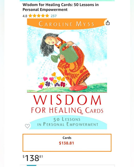 OOP HTF Wisdom for Healing Cards Caroline Myss New Age Hay House VG preownd