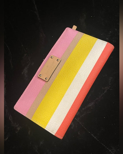 Kate Spade leather colorful Striped wallet