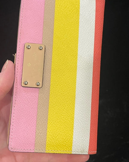 Kate Spade leather colorful Striped wallet