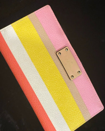 Kate Spade leather colorful Striped wallet