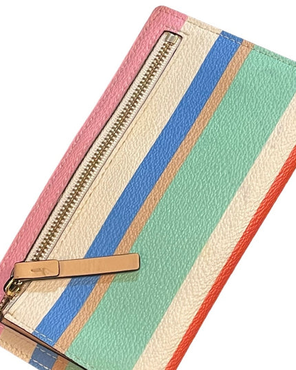 Kate Spade leather colorful Striped wallet