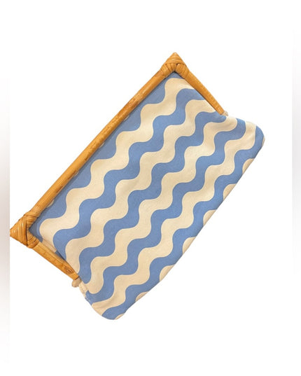 Donna dixon summer Clutch blue stripes waves cotton Nautical beach