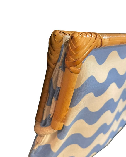 Donna dixon summer Clutch blue stripes waves cotton Nautical beach