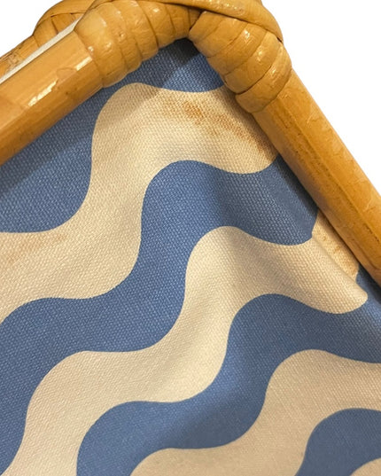Donna dixon summer Clutch blue stripes waves cotton Nautical beach