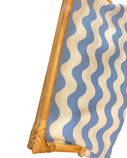Donna dixon summer Clutch blue stripes waves cotton Nautical beach