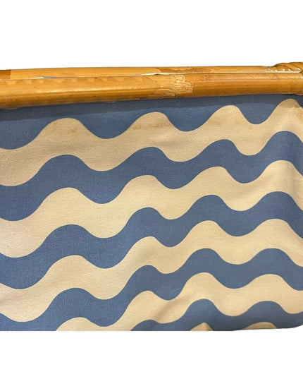 Donna dixon summer Clutch blue stripes waves cotton Nautical beach