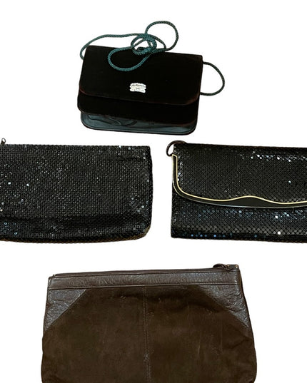 Lot of Vintage clutches Suede Whiting & Davis velvet chain mail