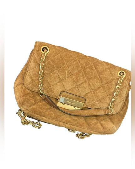 Vintage Camel brown Suede Michael Kors shoulder bag