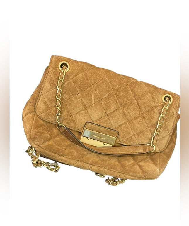 Vintage Camel brown Suede Michael Kors shoulder bag