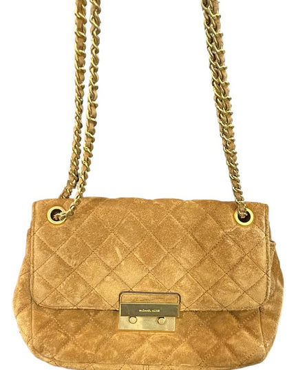 Vintage Camel brown Suede Michael Kors shoulder bag