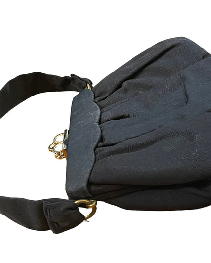 Vintage 1940s Mini wristlet sateen black