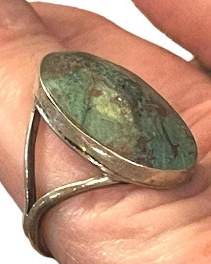 Vintage Sterling silver 925 Taxco Turquois ARJ Artisan Hand made ring Mexico