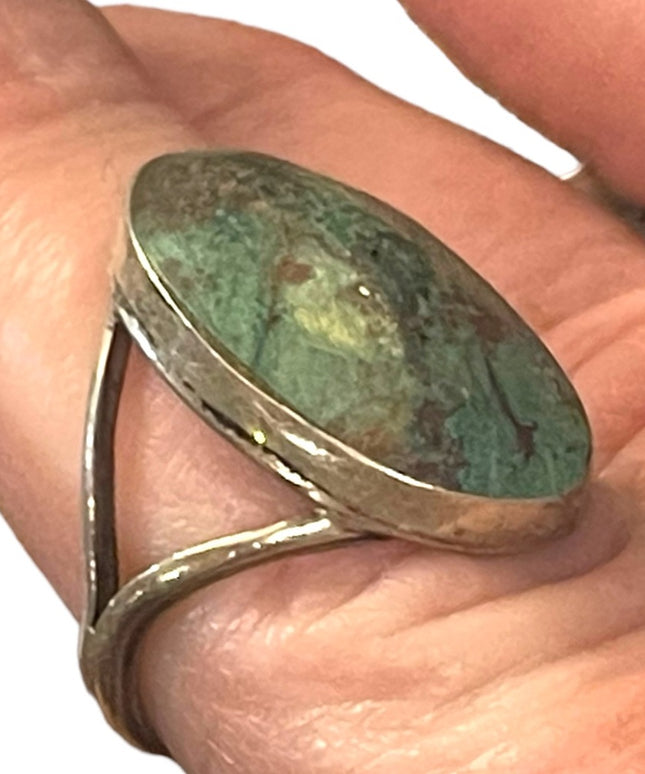 Vintage Sterling silver 925 Taxco Turquois ARJ Artisan Hand made ring Mexico