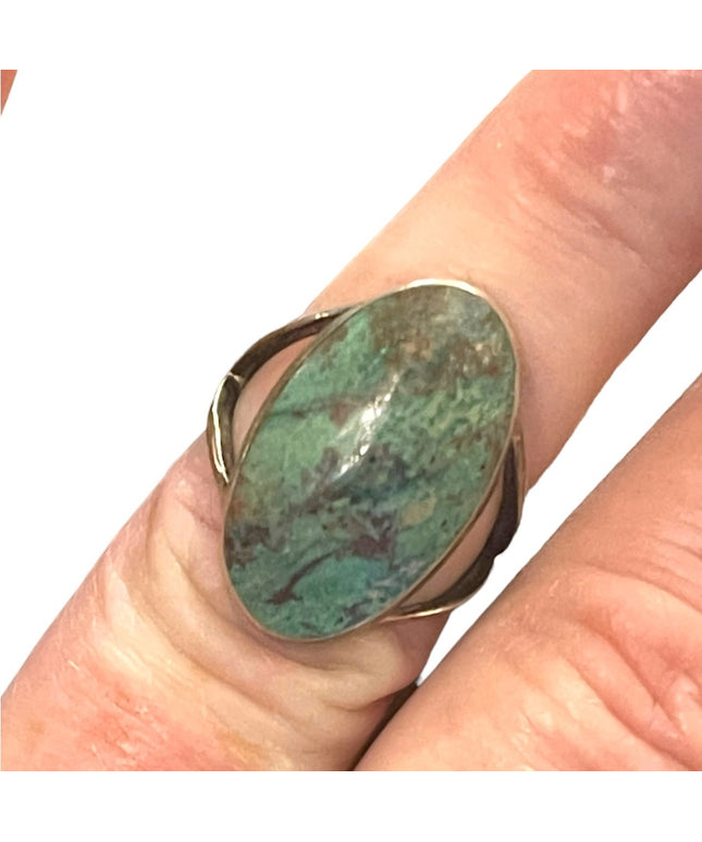 Vintage Sterling silver 925 Taxco Turquois ARJ Artisan Hand made ring Mexico