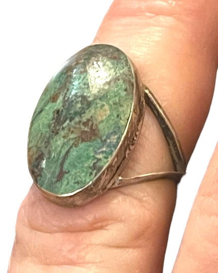 Vintage Sterling silver 925 Taxco Turquois ARJ Artisan Hand made ring Mexico