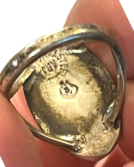 Vintage Sterling silver 925 Taxco Turquois ARJ Artisan Hand made ring Mexico