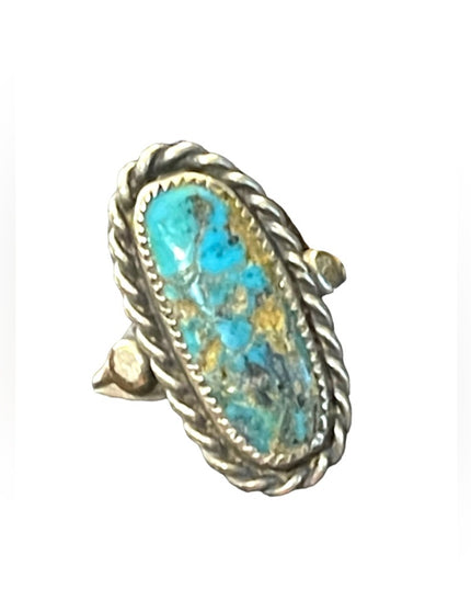 Vintage sterling silver 925 Turquoise Southwesteen Navajo ring