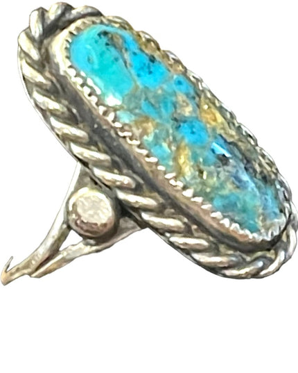 Vintage sterling silver 925 Turquoise Southwesteen Navajo ring