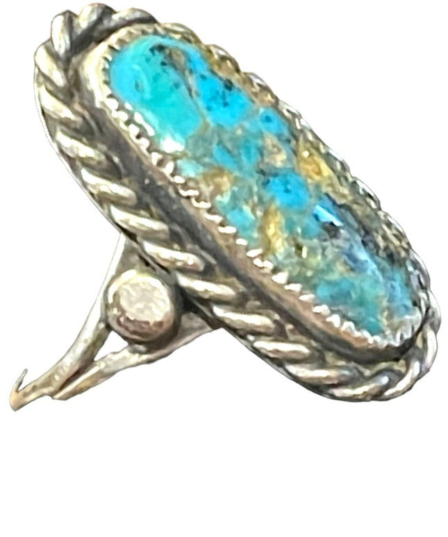 Vintage sterling silver 925 Turquoise Southwesteen Navajo ring