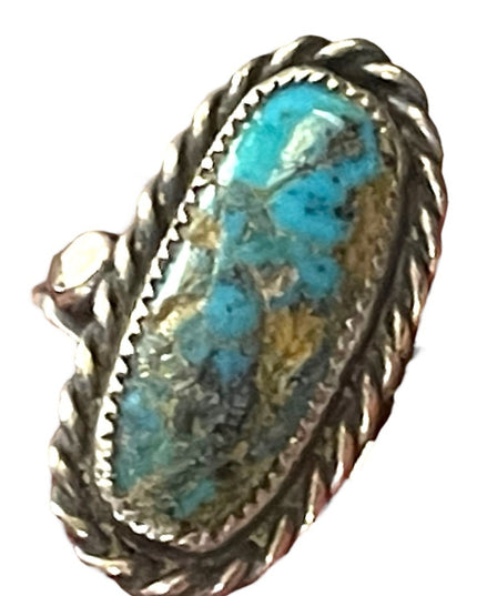 Vintage sterling silver 925 Turquoise Southwesteen Navajo ring