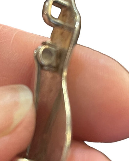 Vintage sterling silver pendant brooch fancy CAT kitty 925 C clip