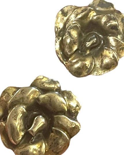 Vintage Sterling silver 925 SMIBO Fancy ornate flower screw back earrings