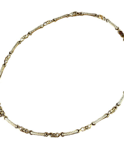 Multi Gem stone Gold plated 925 Sterling silver tennis necklace