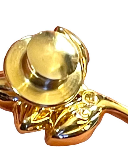 Swarovski Authentic (swan) Crystal flower lapel pin gold finish
