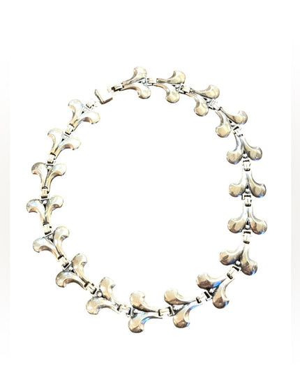 Vintage sterling silver 925 EUROPEAN 1940s 925 fancy link necklace