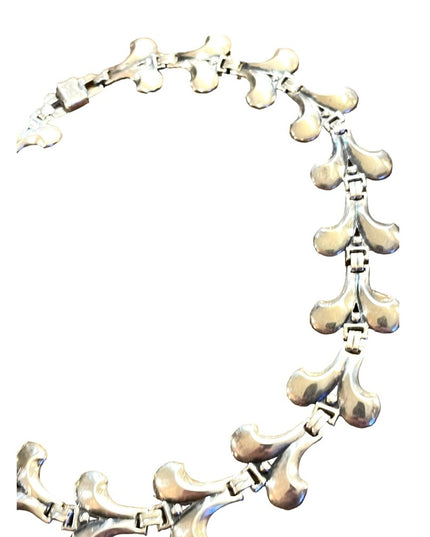 Vintage sterling silver 925 EUROPEAN 1940s 925 fancy link necklace