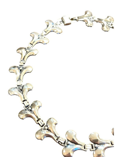Vintage sterling silver 925 EUROPEAN 1940s 925 fancy link necklace
