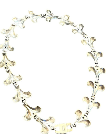 Vintage sterling silver 925 EUROPEAN 1940s 925 fancy link necklace