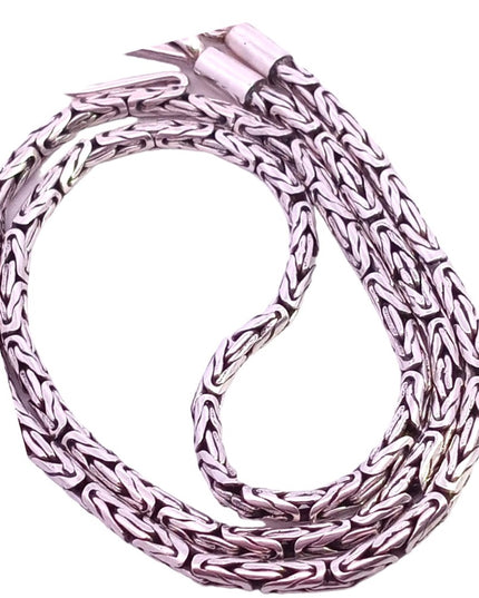 Sterling Silver Suarti Byzantine Balenisian Design Chain Necklace Hook Clasp