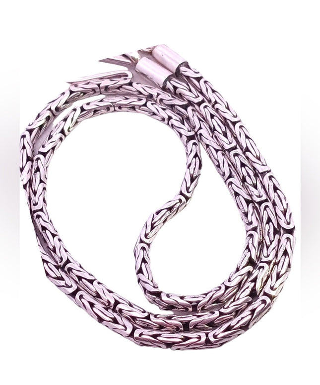 Sterling Silver Suarti Byzantine Balenisian Design Chain Necklace Hook Clasp