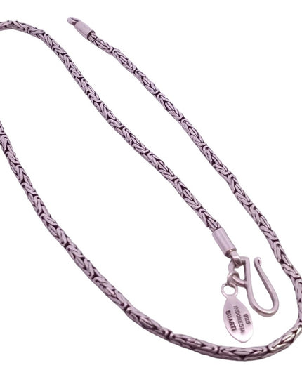 Sterling Silver Suarti Byzantine Balenisian Design Chain Necklace Hook Clasp