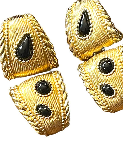 Vintage 1980s Authentic Swarovski SAL Gold plt earrings