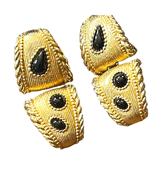 Vintage 1980s Authentic Swarovski SAL Gold plt earrings