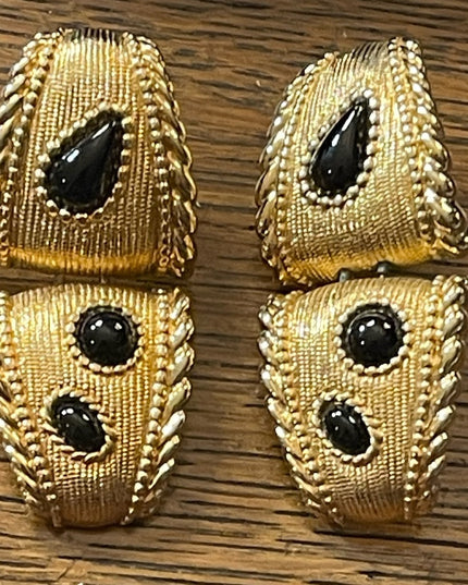 Vintage 1980s Authentic Swarovski SAL Gold plt earrings