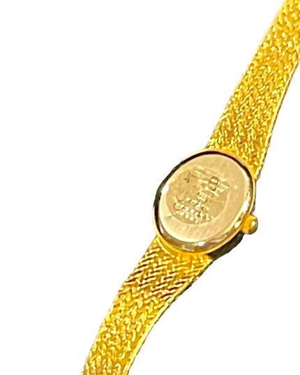 Lovely vintage Sarah Coventry rhinestone cross fave gold finish fancy watch