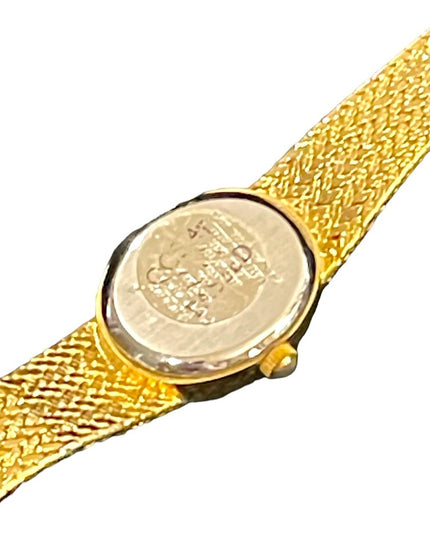 Lovely vintage Sarah Coventry rhinestone cross fave gold finish fancy watch