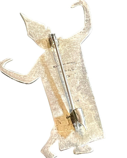 Vintage Siam sterling Silver Brooch Pin Thai Dancer Signed 1940’s Thailand 925