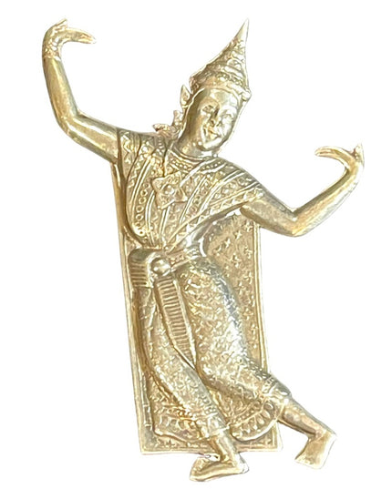 Vintage Siam sterling Silver Brooch Pin Thai Dancer Signed 1940’s Thailand 925