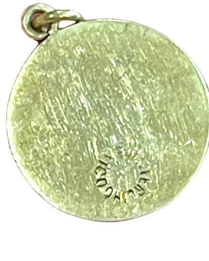 Vintage Sterling silver mexico Mayan aztec calendar pendant 925