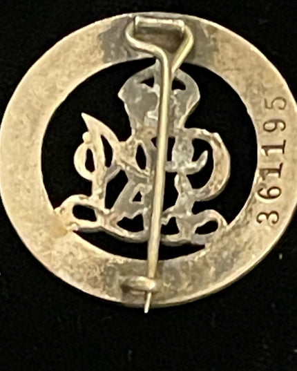 WW1 For King and Empire Services Rendered Sterling silver brooch badge antique