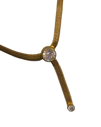 Vintage FAC Fifth Ave Collection hold finish crystal fancy necklace