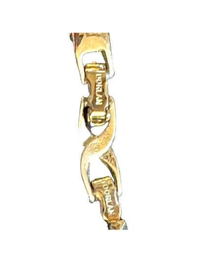 Vintage 1980s stunning gold finish Dorlan fancy crystal necklace