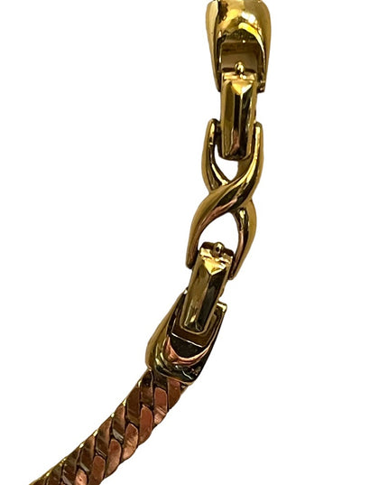 Vintage 1980s stunning gold finish Dorlan fancy crystal necklace