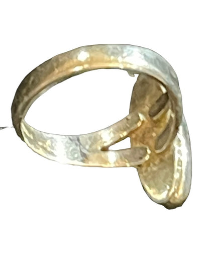 Vintage Bell Trading post oblong Torquoise sterling silver 925 ring Southwestern