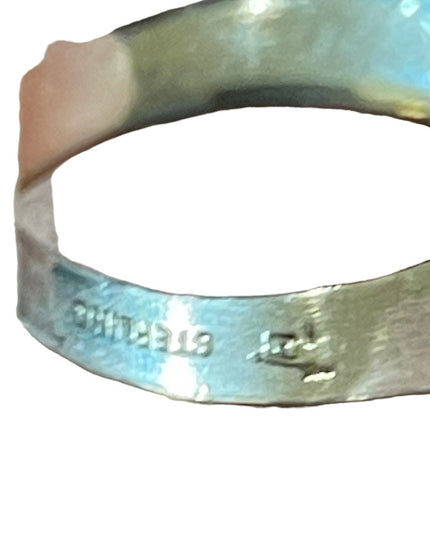 Vintage Bell Trading post oblong Torquoise sterling silver 925 ring Southwestern